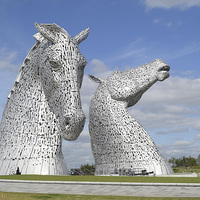 Buy canvas prints of The Kelpies sculptures  by Photogold Prints