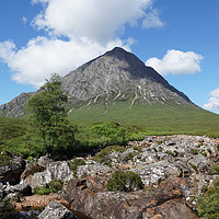 Buy canvas prints of Buachaille Etive Mor and falls on the River Coupal by Photogold Prints