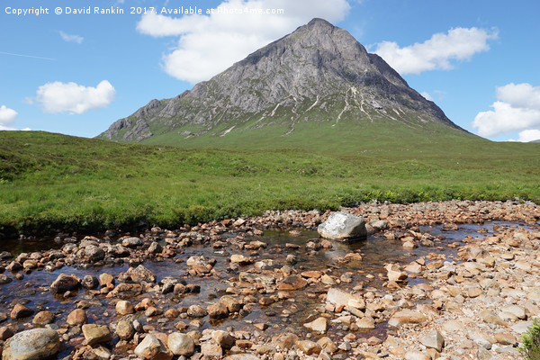 Buachaille Etive Mor  and falls on the River Coupa Picture Board by Photogold Prints