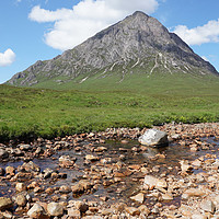 Buy canvas prints of Buachaille Etive Mor  and falls on the River Coupa by Photogold Prints