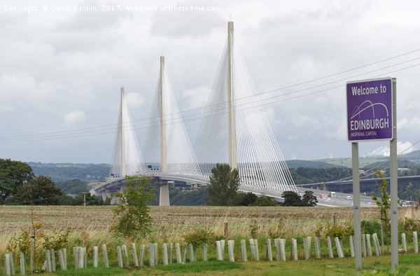 new Queensferry Crossing , next to the Forth Bridg Picture Board by Photogold Prints