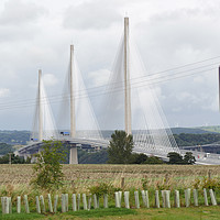 Buy canvas prints of new Queensferry Crossing , next to the Forth Bridg by Photogold Prints