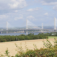 Buy canvas prints of new Queensferry Crossing , next to the Forth Bridg by Photogold Prints