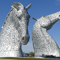 Buy canvas prints of The Kelpies sculptures in Falkirk  by Photogold Prints