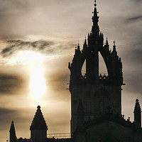 Buy canvas prints of the spire of St Giles Cathedral on the Royal Mile  by Photogold Prints