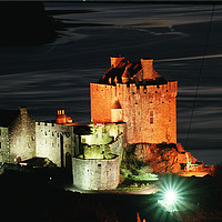 Buy canvas prints of Eilean Donan Castle at night by Photogold Prints