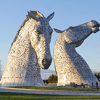 Buy canvas prints of The Kelpies sculptures , the Helix , Falkirk by Photogold Prints