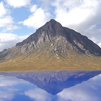 Buy canvas prints of reflection of Buachaille Etive Mor in the Highland by Photogold Prints