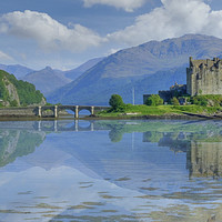 Buy canvas prints of Eilean Donan Castle reflection , the Highlands , S by Photogold Prints
