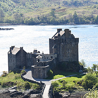 Buy canvas prints of Eilean Donan Castle on a summer afternoon  in the  by Photogold Prints