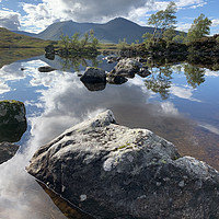 Buy canvas prints of Lochan na h-Achlaise , the Black Mount in the High by Photogold Prints