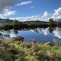 Buy canvas prints of Loch Tulla and Black Mount , Rannoch Moor in the H by Photogold Prints