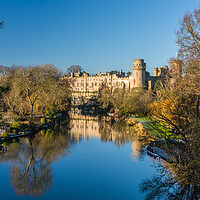 Buy canvas prints of Warwick Castle Reflections in the River Avon by David Ross