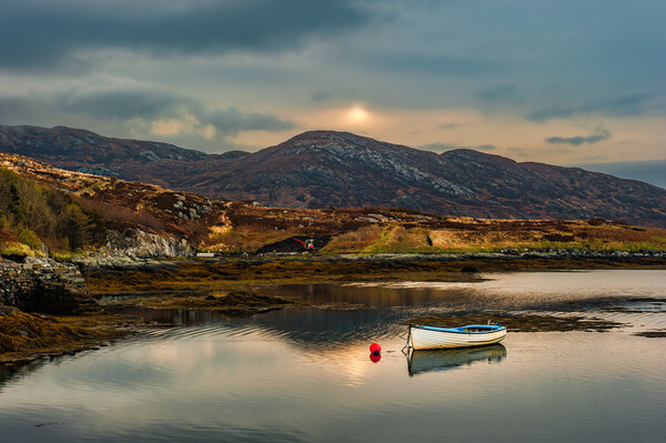 Sunrise over Loch Eynort, South Uist, Western Isles Picture Board by David Ross