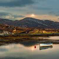 Buy canvas prints of Sunrise over Loch Eynort, South Uist, Western Isles by David Ross