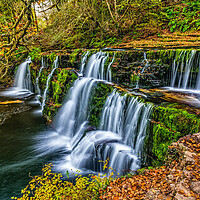 Buy canvas prints of Sgwd y Pannwr Waterfall, Brecon Beacons Four Falls Trail by David Ross