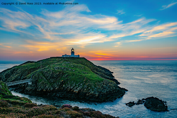 Sunset at Strumble Head Picture Board by David Ross
