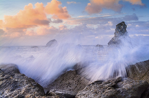 Crashing waves, Dorset coast, near Lulworth Picture Board by David Ross