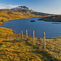 Buy canvas prints of Old Man of Storr and Loch Fada, Skye, Scotland by David Ross