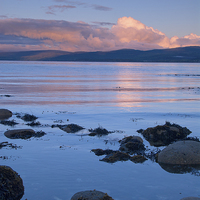 Buy canvas prints of Sunset at Imachar, Isle of Arran by David Ross
