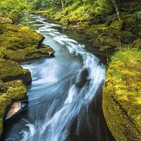 Buy canvas prints of The Strid, River Wharfe, Yorkshire by David Ross