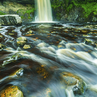 Buy canvas prints of Thornton Force Waterfall, Ingleton, Yorkshire Dale by David Ross