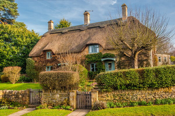 Thatched Cottage Chipping Campden Picture Board by David Ross