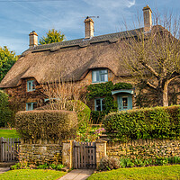Buy canvas prints of Thatched Cottage Chipping Campden by David Ross