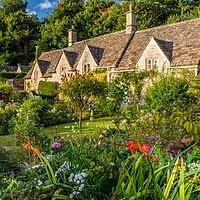 Buy canvas prints of Cotswold Cottage, Bibury by David Ross