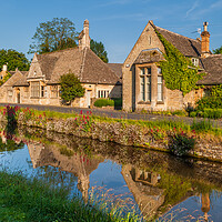 Buy canvas prints of Lower Slaughter and the River Eye, Cotswolds by David Ross