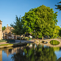 Buy canvas prints of River Windrush, Bourton-on-the-Water by David Ross