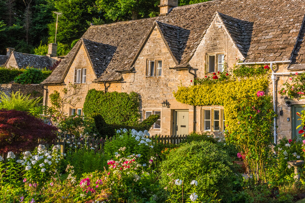 Cotswold Cottage Garden, Bibury Picture Board by David Ross