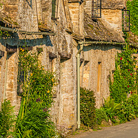 Buy canvas prints of Bibury Cottages, Cotswolds by David Ross