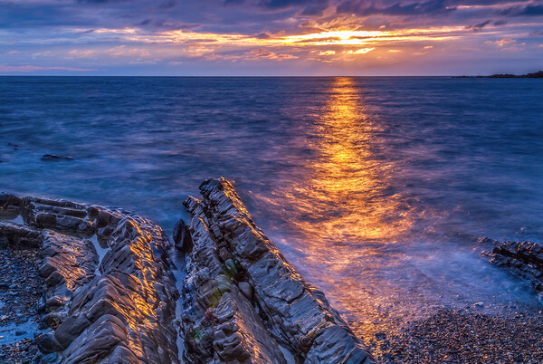 Crackington Haven Sunset, Cornwall Picture Board by David Ross