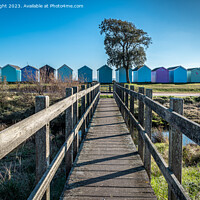 Buy canvas prints of Beach Huts At Calshot by Sue Knight