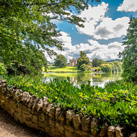 Buy canvas prints of View of Sherborne Castle across the lake by Sue Knight