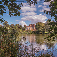 Buy canvas prints of A view of Sherborne Castle across the lake by Sue Knight