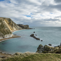 Buy canvas prints of  Man of War Bay,Dorset by Sue Knight