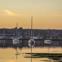 Buy canvas prints of  Boats on Beaulieu River by Sue Knight