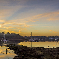 Buy canvas prints of  A peaceful evening on the Beaulieu River by Sue Knight