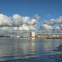 Buy canvas prints of  Hythe waterfront,Hampshire by Sue Knight