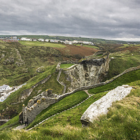 Buy canvas prints of  View from Tintagel Castle,Cornwall by Sue Knight