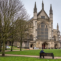 Buy canvas prints of Winchester cathedral by Sue Knight