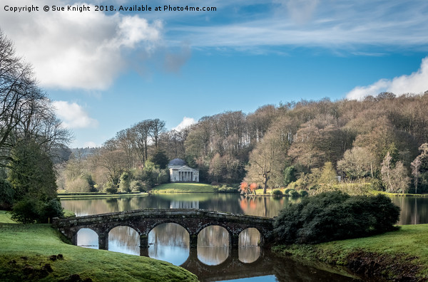 The lake at Stourhead Picture Board by Sue Knight