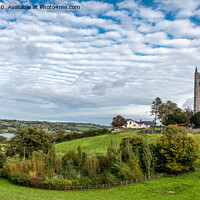 Buy canvas prints of A view of the church and the lake at Blagdon Somerset by Sue Knight