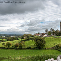 Buy canvas prints of The church and lake at Blagdon by Sue Knight