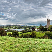 Buy canvas prints of Blagdon Church and Lake  by Sue Knight