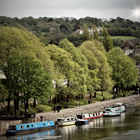 Buy canvas prints of House Boats River Avon by Stephen Hamer