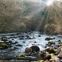 Buy canvas prints of River Dart in Winter Sunlight by Stephen Hamer