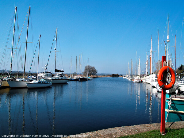 Yachts on the Exe Canal Picture Board by Stephen Hamer